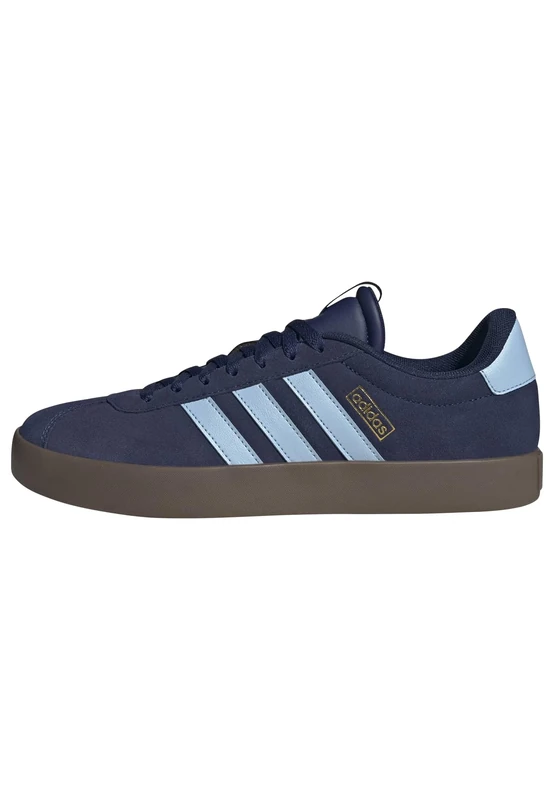 adidas Men's VL Court 3.0 Shoes, Dark Blue/Clear Sky/Gold met., 12.5 UK