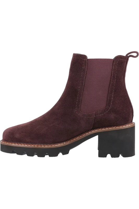 Hush Puppies Female Gaia Chelsea Boot, Plum, 4