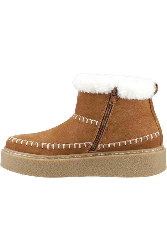 Hush Puppies Female Brielle Stitch Boot, Tan, 6