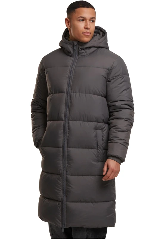 Urban Classics Men's Winter Coat, Long Puffer Coat, Long Winter Jacket for Men, Puffer Jacket in Regular Fit, Sizes S - 5XL, magnet, L