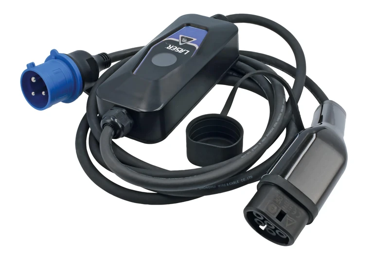 Laser 9108 EV Charging Cable - 32A Single Phase T2 Female-CEE Plug (3 pin) W/Charger IP68