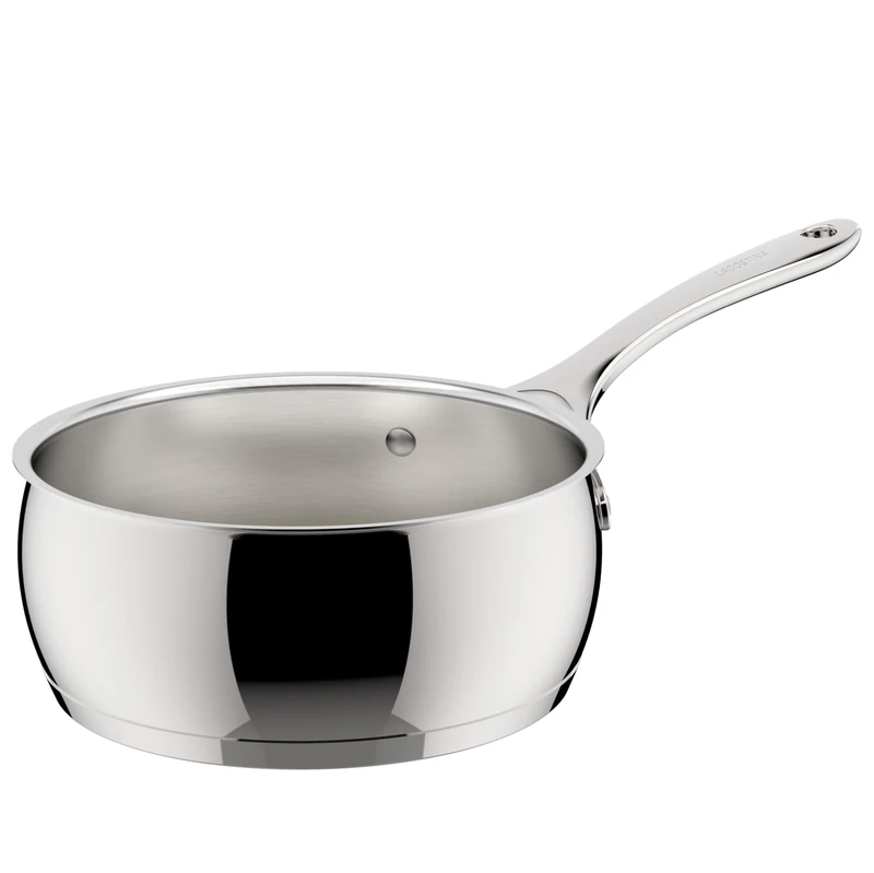 Lagostina Orchestra Saucepan with Long Handle in Stainless Steel 18/10 Diameter 18 cm, Lagotherm 3 Layers, Mirror Effect Exterior and Interior Satin, for All Heat Sources