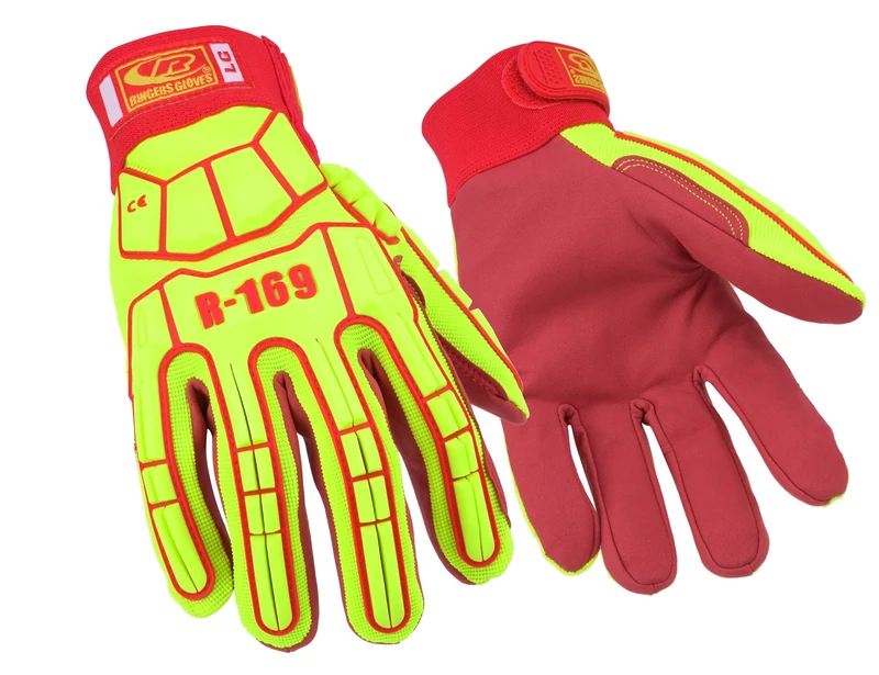 Ansell Ringers R169 Safety Work Gloves Mechanical Protection, Size 9 (L), (5 Pairs)