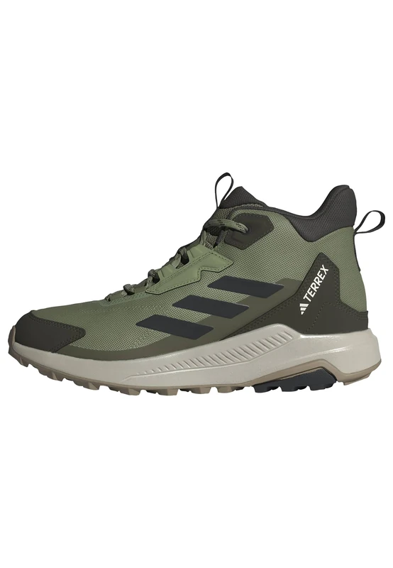 adidas Men's Terrex Anylander Mid Hiking Shoes, Tent Green/core Black/Olive strata, 12.5 UK