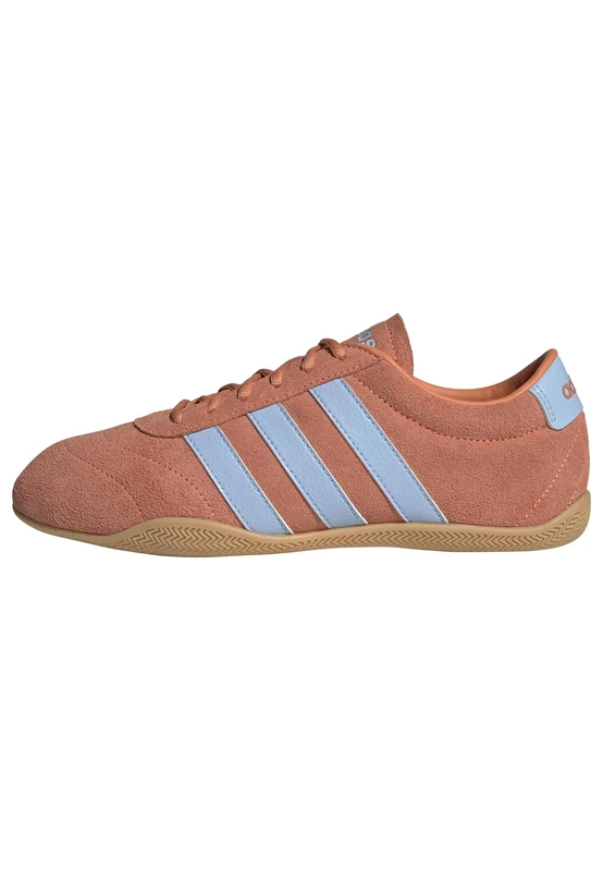 adidas Women's Grand Court LO Shoes, Lucid Orange/Glow Blue/Gum 3, 9 UK