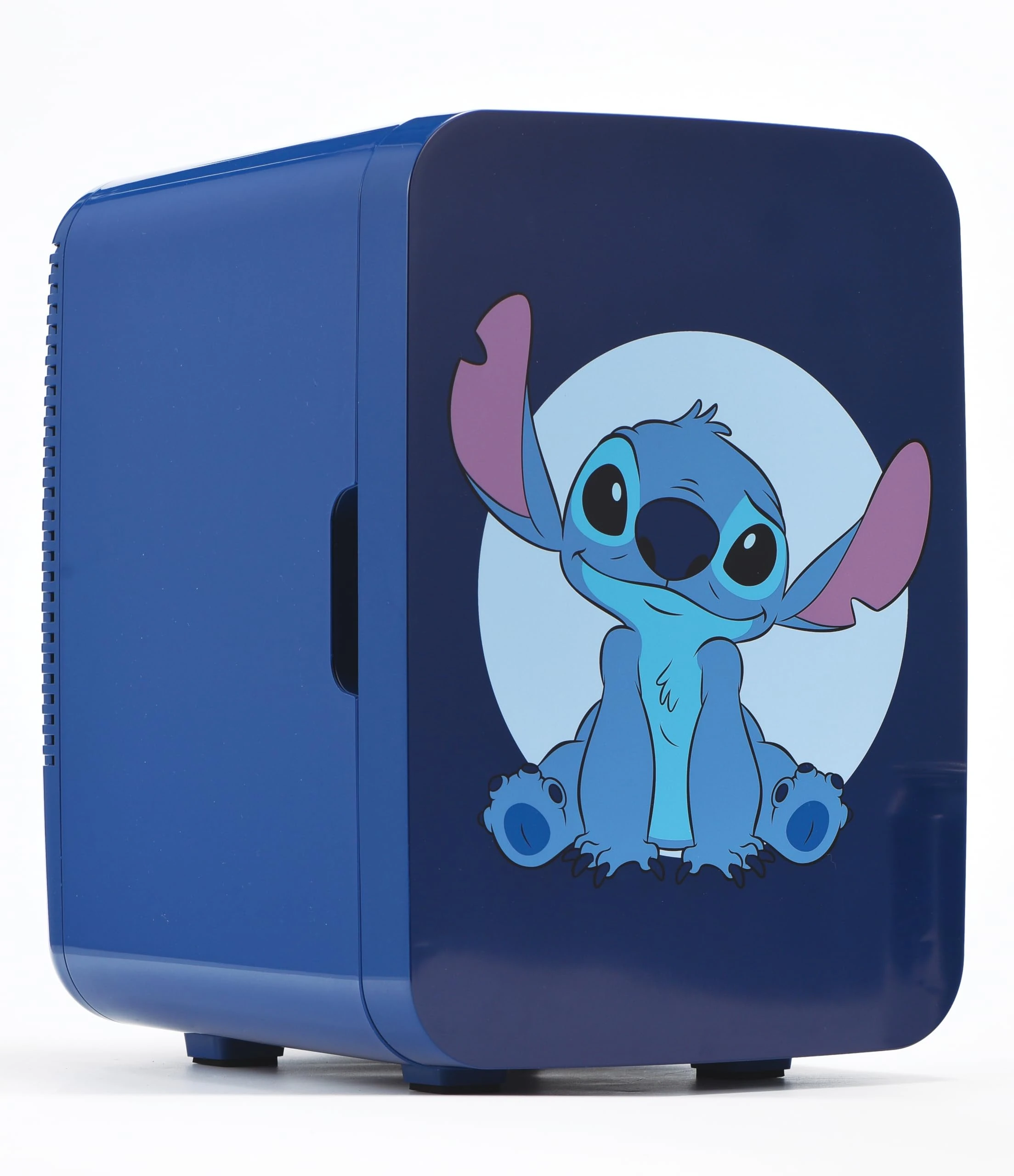 Ukonic Disney Stitch 10L Mini Fridge, Holds 15 Cans, AC/DC, Portable Cooler for Snacks and Drinks, Bedroom, Office, Dorm, Great Gift for Fans