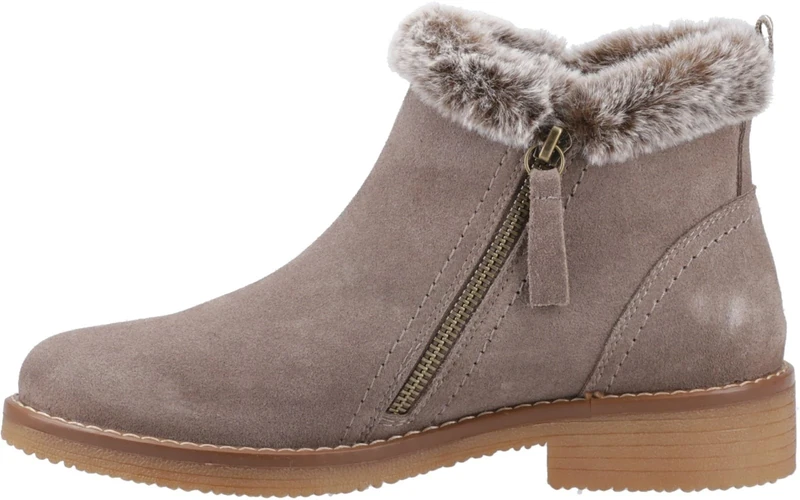 Hush Puppies Female Marnie Zip Boot, Taupe, 3