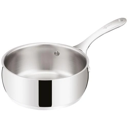 Lagostina Orchestra Saucepan with Long Handle in Stainless Steel 18/10 Diameter 20 cm, Lagotherm 3 Layers, Mirror Effect Exterior and Interior Satin, for All Heat Sources