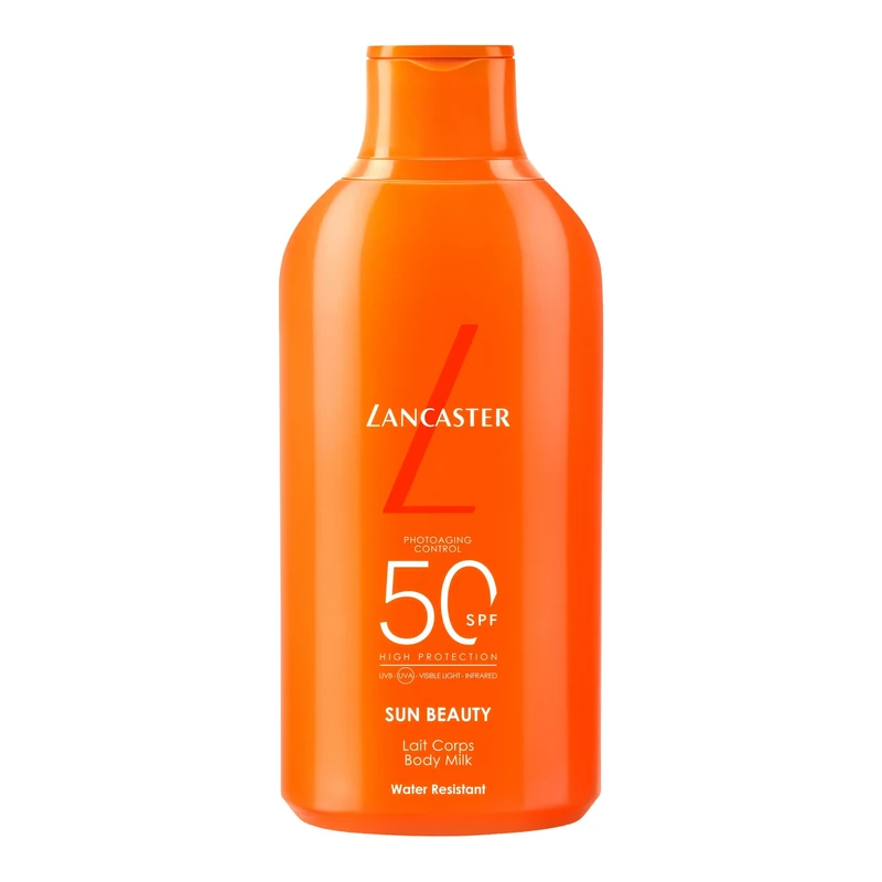 Lancaster Sun Beauty Body Milk SPF50 400ml, Photoaging Control, Broad Spectrum Sun Protection, Lightweight Texture & Non-Greasy, Water Resistant Formula, Suitable for All Skin Types