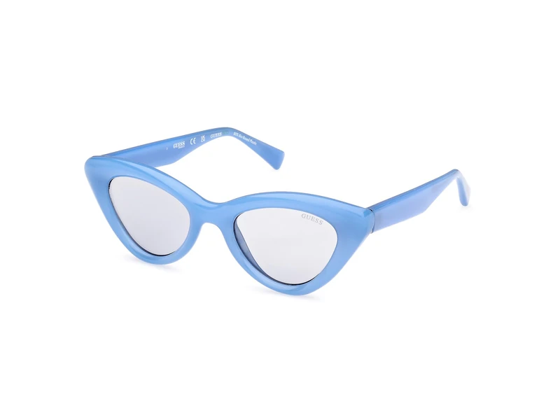 GUESS Unisex GU00137 Sunglasses, Shiny Light Blue, 50 - Image 1