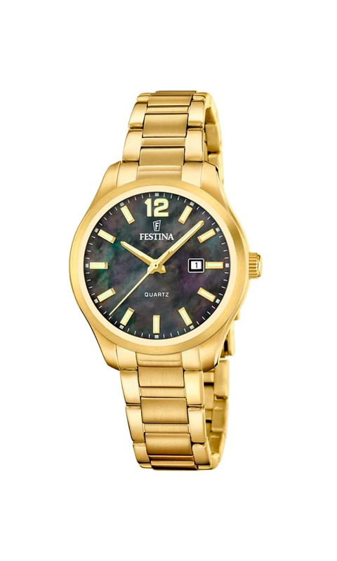 Festina Ladies Gold PVD-Plated Steel Watch with Steel Bracelet F20741/2