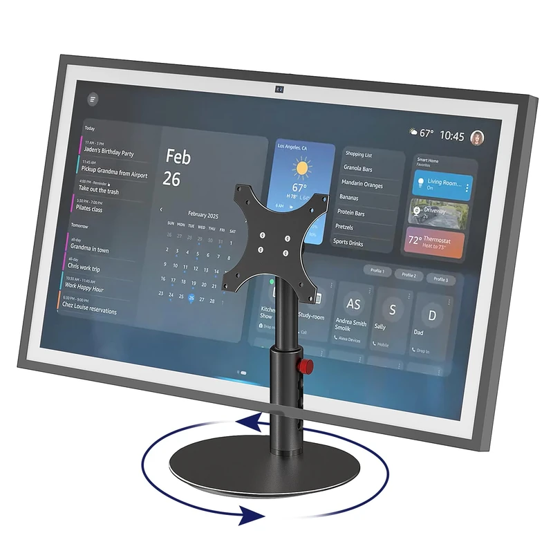 WAWXH1314 Rotatable Stand for Show 21 and 15 (1st, 2nd) Gen, Adjustable Desktop Holder, Show 15 Table Bracket with Height Degree, Tiltable Angle, Sturdy and Durable, Easy Installation (Black)