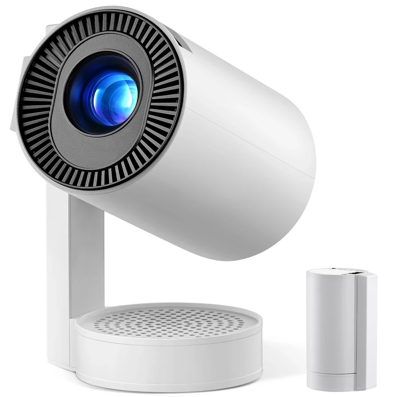 [Built-in Apps & Android 13.0] Mini Projector 1080P 4K Support, WiFi6 & BT5.0 Portable Projector, Auto Keystone, 360° Rotatable Movie Projector Compatible for iOS/Android/TV Stick/HDMI/USB