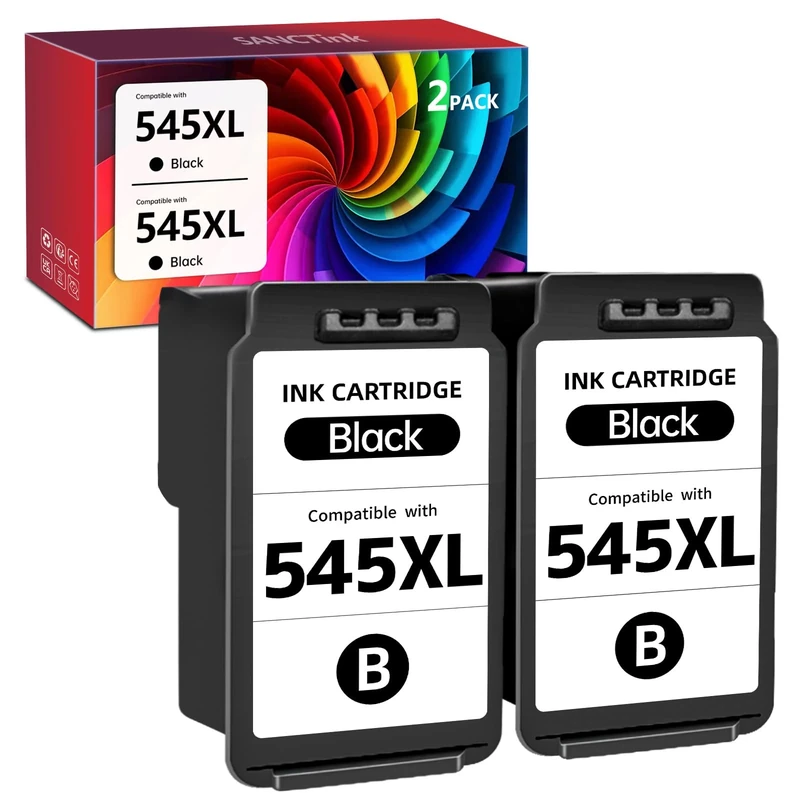 PG-545XL 545XL Black Ink Cartridges Replacement for Canon 545 PG-545XL for Canon MG2555S MX495 TS3350 TS3450 MG2950 iP2850 TR4550 TS205 TS305 TS3150 TS3150 TS31150 TS31150 TS31150, 2BK