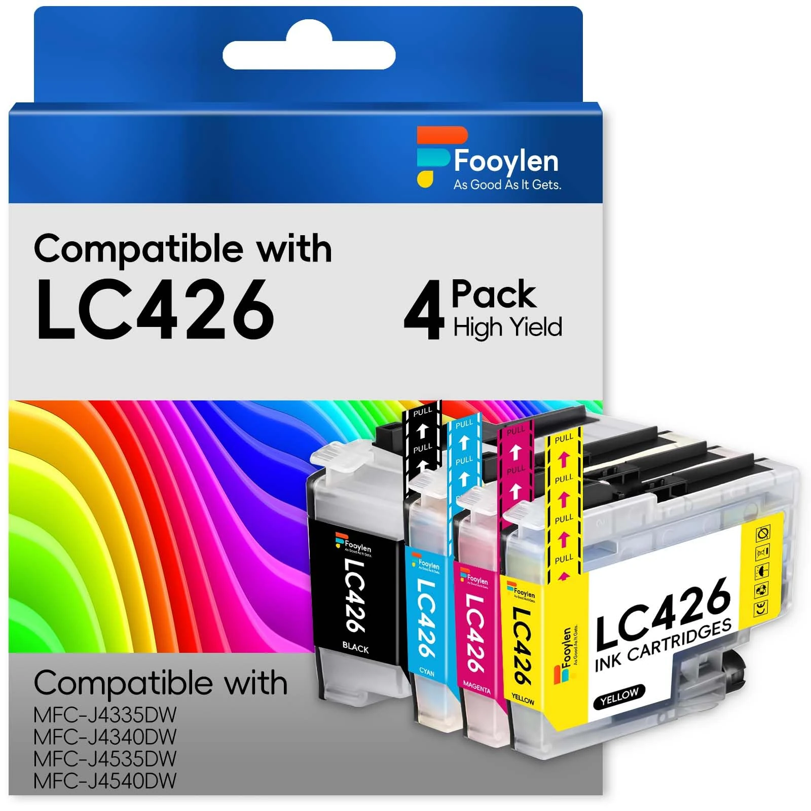 Fooylen LC426 Ink Cartridges Replacement for Brother LC-426 LC-426XL LC-426XLVAL Ink Cartridges Multipack Compatible with Brother MFC-J4340DW MFC-J4335DW MFC-J4535DW MFC-J4540DW (4-Pack)