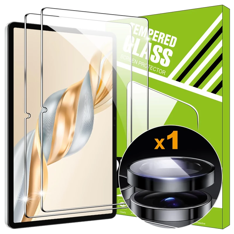 Lemxiee Tempered Glass for Honor Pad X9a 11.5" Screen Protector [2+1 Pack] Camera Lens Protector Film