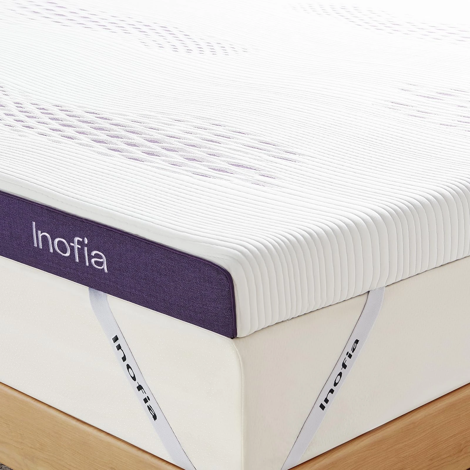 Inofia Gel Memory Foam Mattress Topper King, 10CM GELEX Bed Topper with Washable Cover, Pressure Relief | Sleep Cooler, 2 Layer Foam for Rest Easy, 100-Night Home Trail (150x200)