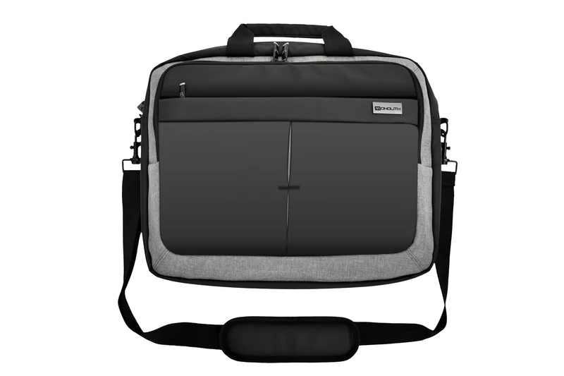 Monolith 2000001501 - Style IT Laptop Bag in Black, up to 17 inches, Zipped Pocket, Business Bag - Image 1
