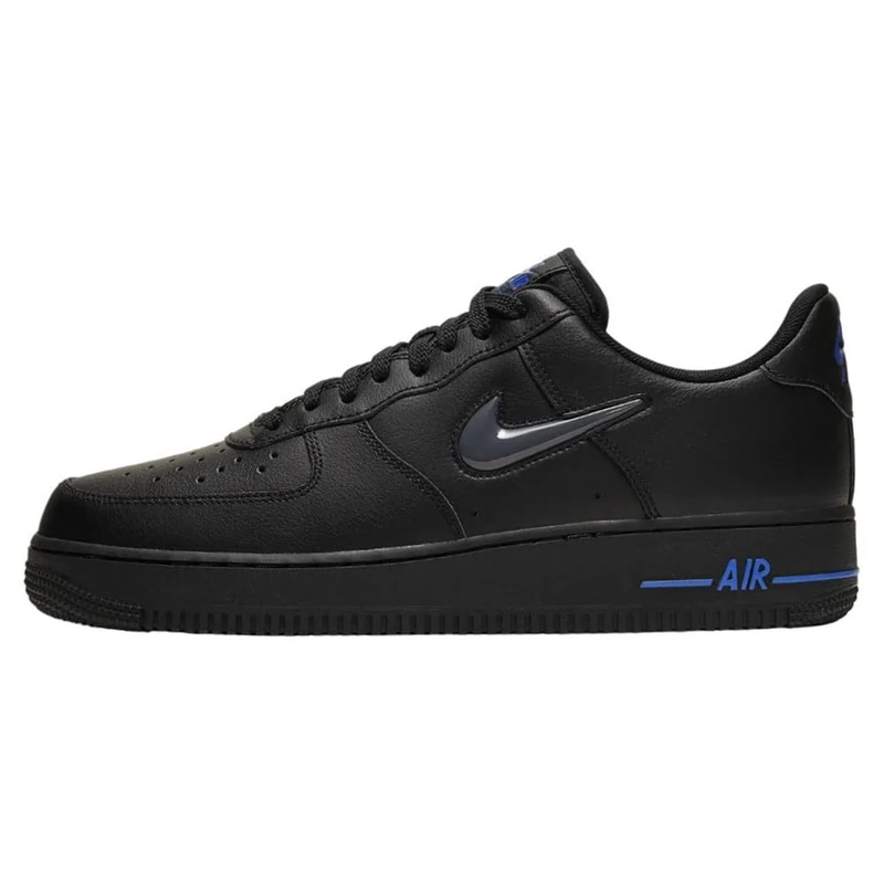 NIKE CT3438-002 AIR Force 1 Jewel Men Black/Dark Grey-Racer Blue UK 5 - Image 1