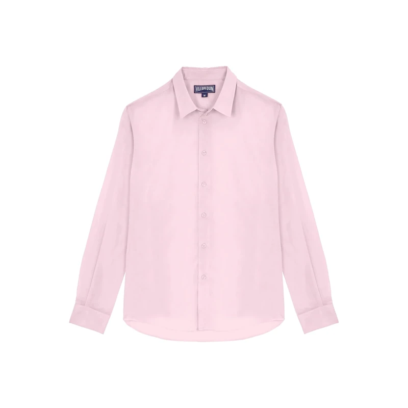 Vilebrequin, Cotton Voile Lightweight Shirt Solid, S, Peony
