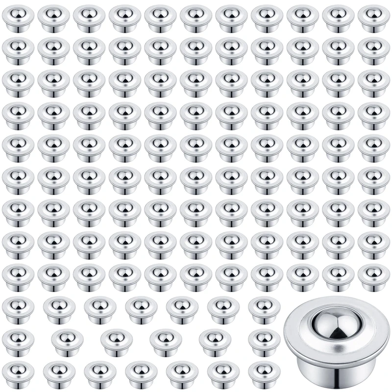 AOKLIT 5/8" Roller Ball Transfer Bearing, 120PCS CY-15H Carbon Steel Ball Bearing Rollers, Ball Transfer Bearing Casters Universal for Conveyor, Transmission, Load Capacity 44lbs