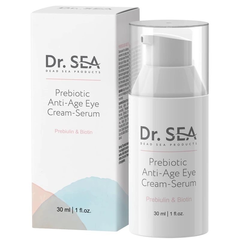 DR. SEA - Anti-Aging Eye Cream-Serum with Prebiotics and Biotin – Reduces Dark Circles, Wrinkles and Puffiness – Moisturizing, Firming and Protective – 30 ml