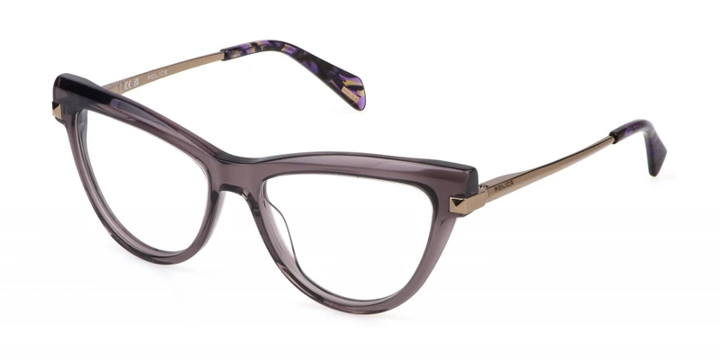 PLASTIC OPT FRAME POLICE WOMAN - MAT: Cellulose acetate_C: SHINY TRANSP MAUVE D: 140x16 / Female Personal Care and Health
