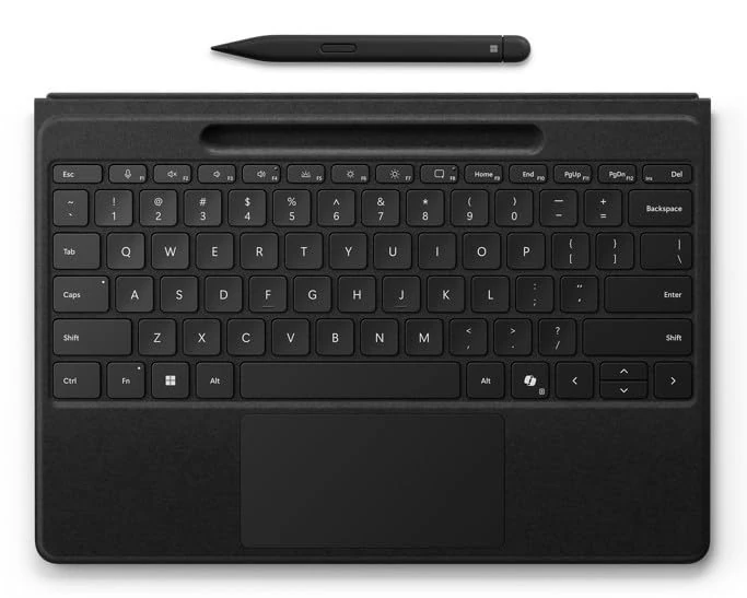 Microsoft Surface Pro Flex Keyboard - Keyboard - with Touchpad, Accelerometer, Surface Slim Pen 2 Storage and Charging Cradle - Bluetooth LE - QWERTY - English - Black - with Slim Pen