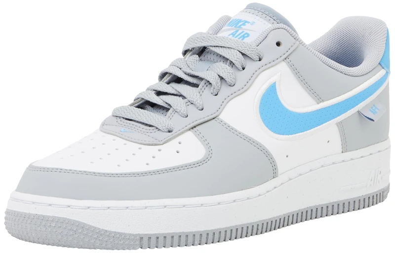 NIKE HM0721-001 AIR Force ONE '07 NN Men Wolf Grey/University Blue-White UK 8