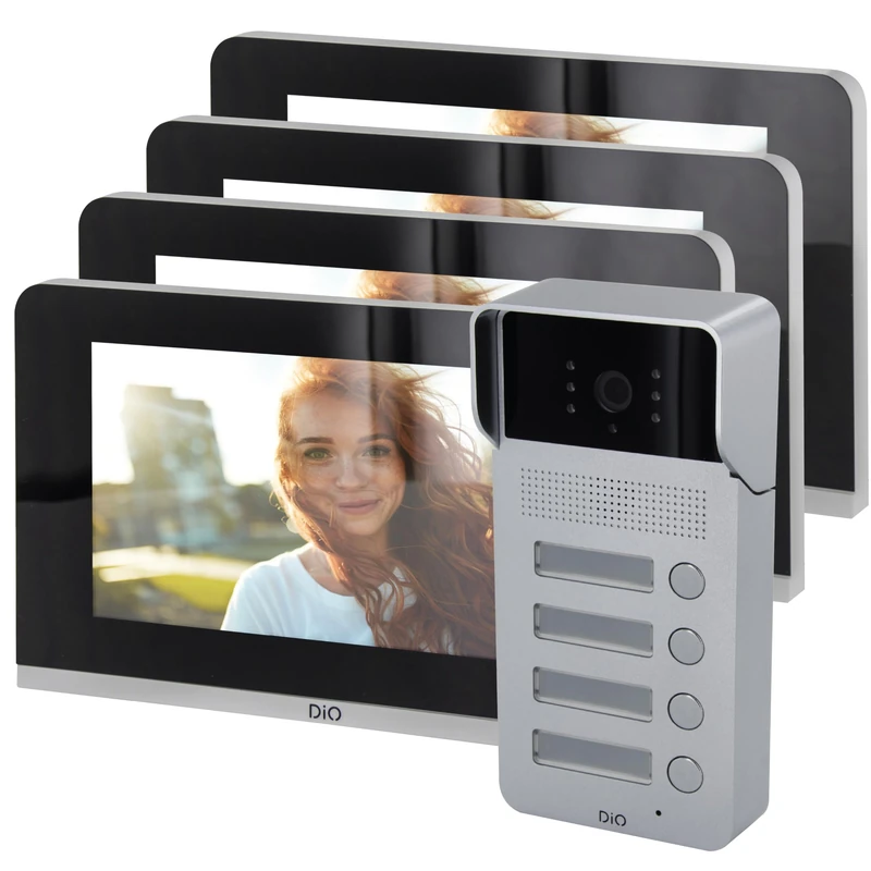 DiO Connected Home Video Phone Kit - 4 Screens 7 Inch Monitor