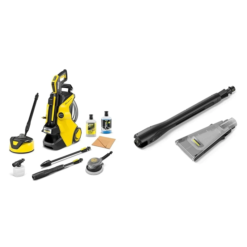 Bundle of Kärcher K 5 Power Control Flex Car & Home Pressure Washer, pressure: max.145 bar, Home Kit + Kärcher 2.645-384.0 Jet Pressure Washer Accessory Nozzle, Black, ecoBooster 145 (K 5)