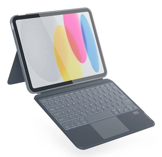Epico iPad Keyboard Case, 7-Colour Backlight, Touchpad, USB-C Charging