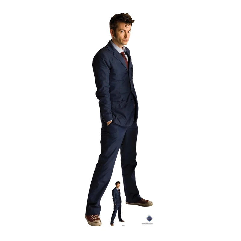 Star Cutouts SC4646 Doctor Who Tenth Doctor David Tennant Blue Suit Lifesize Cardboard Cutout – Whovian Gift, Party Display & Collector Standee