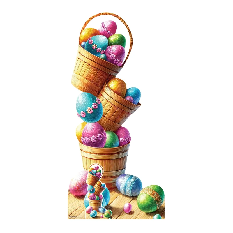 Star Cutouts SC4685 Easter Egg Stack Cardboard Cut Out Height 192cm - Ideal for Easter, Events & Celebrations