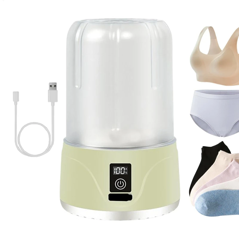 Bohany Underwear Washing Machine, Laundry Machine Portable Small Washer Machine, Rechargeable Cleaning Tools with Adjustable Modes for Baby Clothes, Underwear, Socks