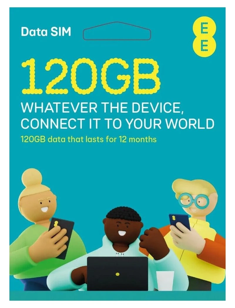 EE Data SIM Card UK Pay As You Go 120GB 12 months