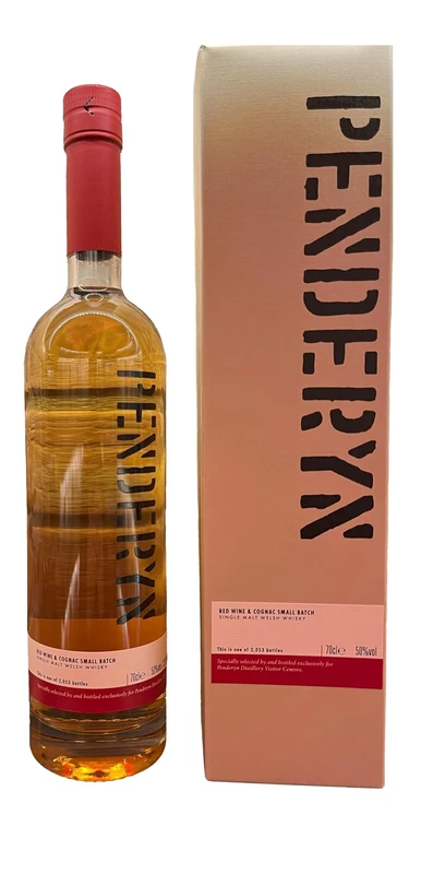 Penderyn 'Small Batch Red Wine and Cognac Single Malt Welsh Whisky' Limited Edition - 50% ABV, 70cl, Small Batch Release, Crafted in Wales