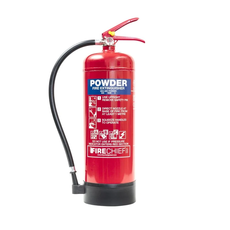 Firechief Core ABC Powder Fire Extinguisher 6kg - Fire Extinguisher Quick and Easy to Use - Multipurpose Use - Kitemark Certified to BS EN 3 - CXP6 Model
