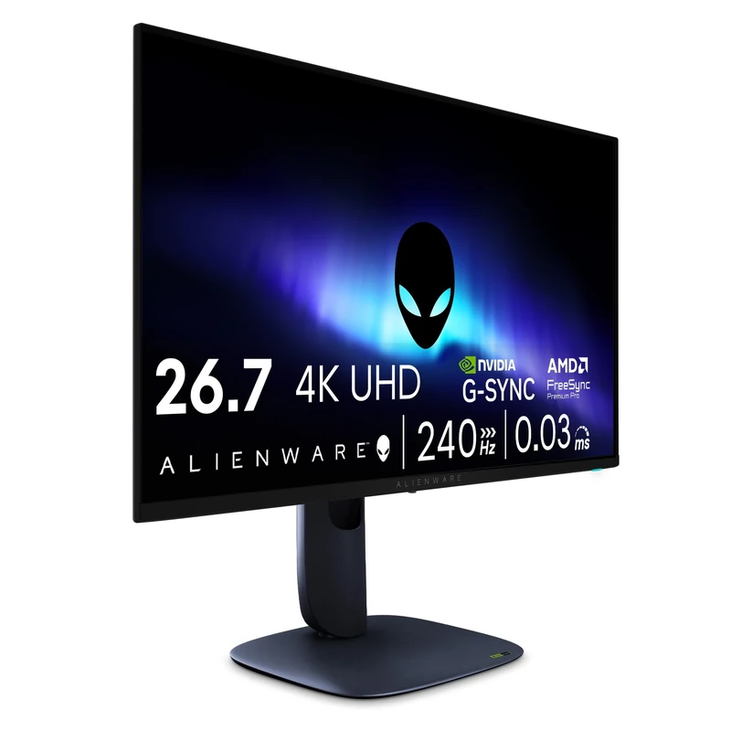Alienware 27 Gaming Monitor - AW2725Q, 4K UHD (3840x2160), 240Hz, QD OLED, 0.03ms, NVIDIA G-SYNC Compatible, AMD FreeSync Premium Pro, HDR True Black 400, Dolby Vision, USB-C, 3 Year Warranty
