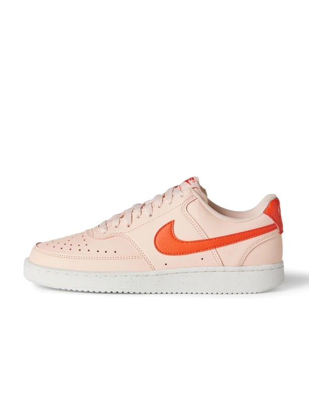 Nike Women's Court Vision Lo Nn Sneaker, Washed Coral/Picante Red/Pican, 4 - Image 1