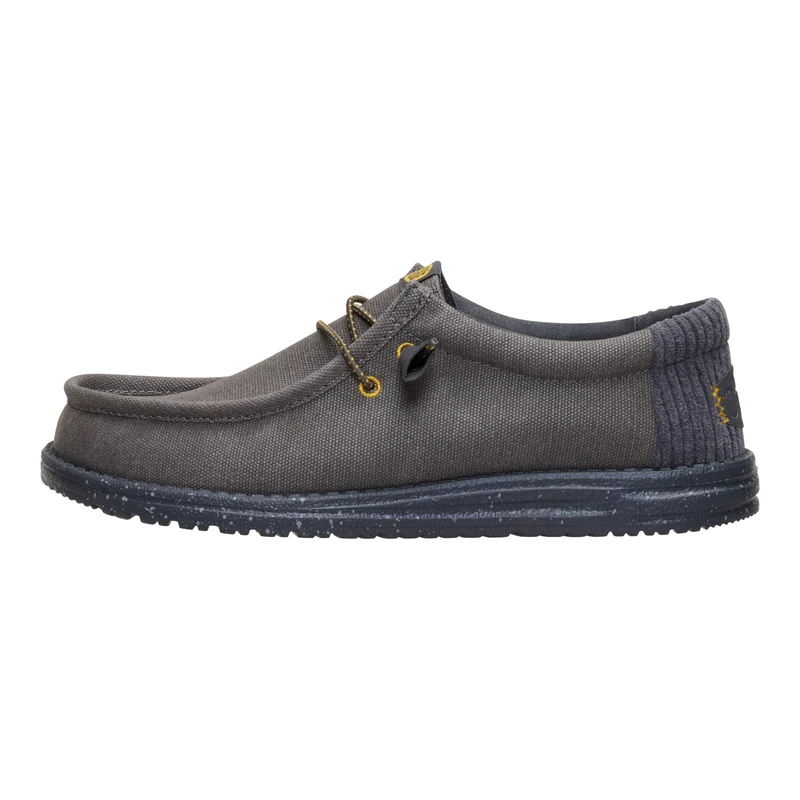 HEYDUDE Wally Canvas, Men's Slip-on Loafer Shoes, Grey, 14 UK