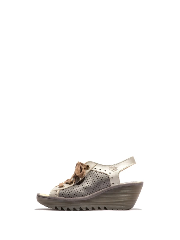 Fly London YUTA617FLY, Sandal Women's Fashion Shoes, SILVER/PLOMO, 8