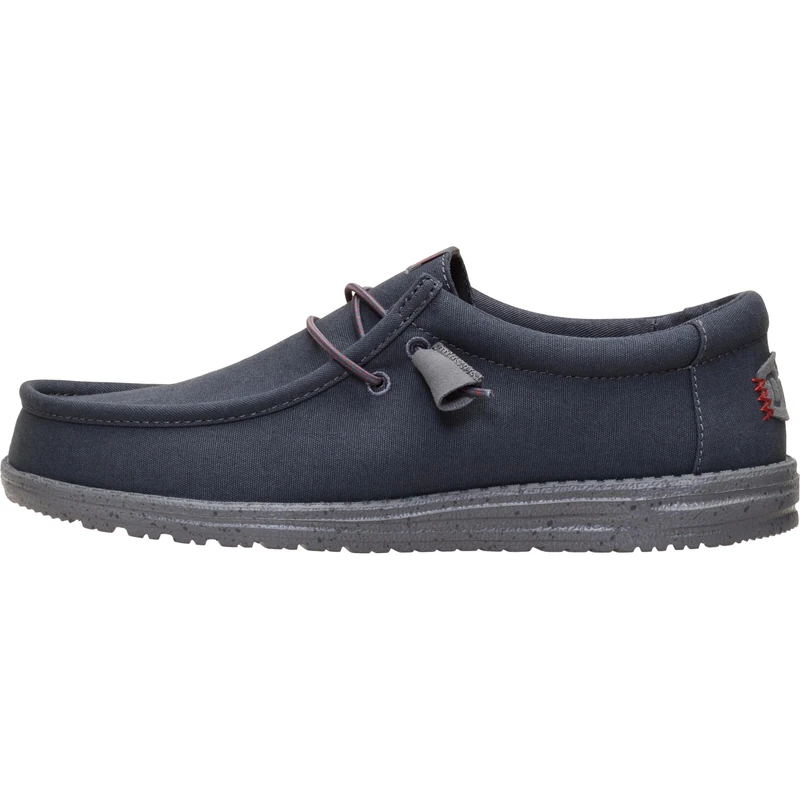 HEYDUDE Wally Canvas, Men's Slip-on Loafer Shoes, Grey, 6 UK