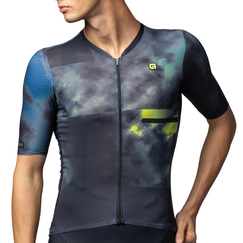 Alé Cycling Men's PR-E Atmosfera Cycling Jersey, Black, XL