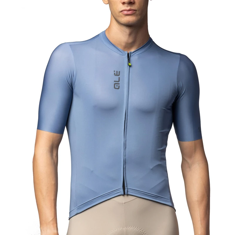 Alé Cycling Men's Pragma Colour Block Short Sleeve Cycling Jersey, Steel Blue, S