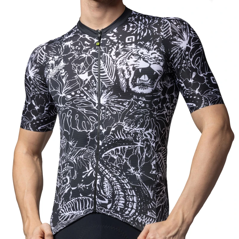 Alé Cycling Men's Pragma Safari Cycling Jersey, Black, XXL - Image 1