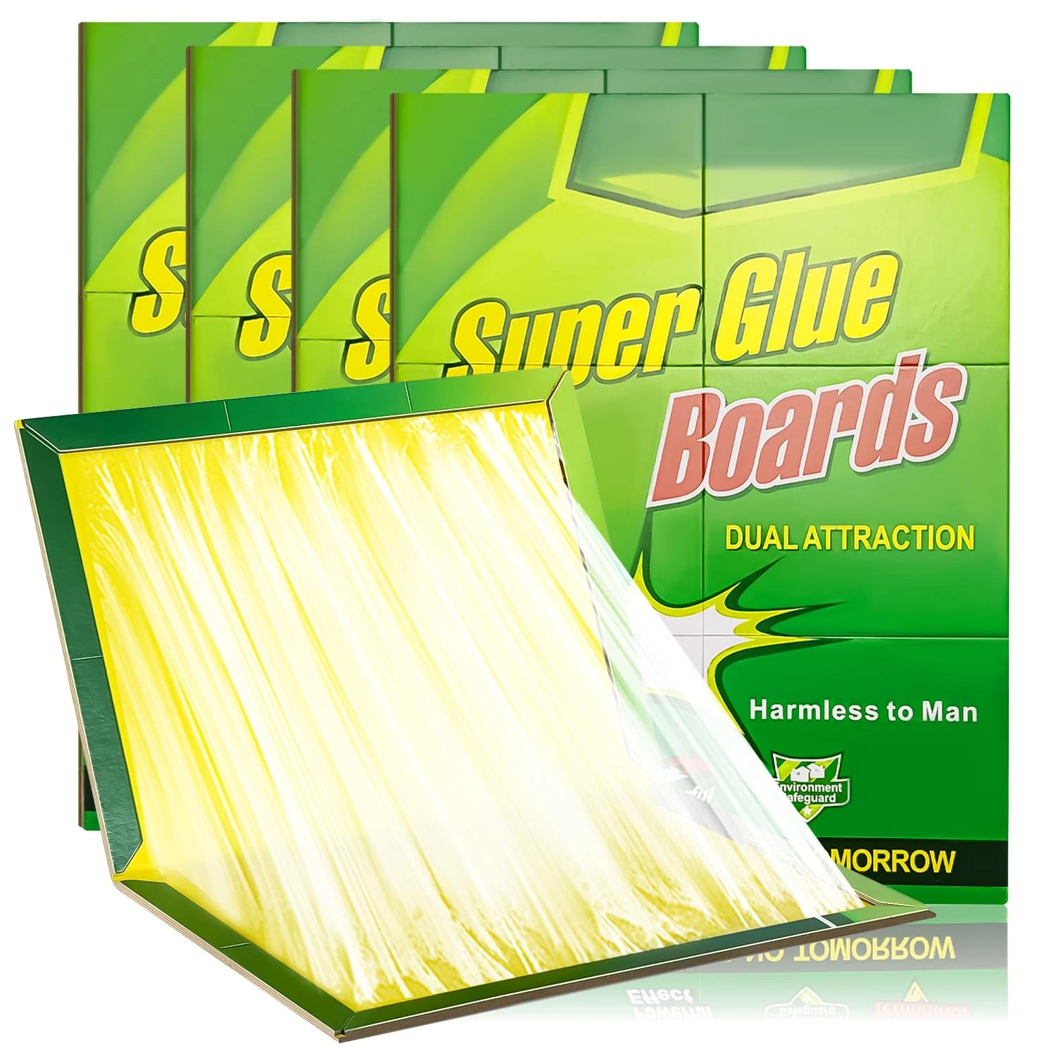 XDTIME Pest Sticky Pads Trap,Multi-Use Pest Trap Boards, 5 Packs Pest Sticky Boards,Large Extra Strong Sticky Trap for Multiple Insects in Indoor Outdoor Home Kitchen Garden Garage