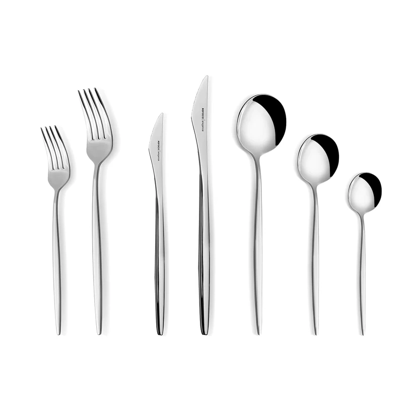 Karaca New Porto 84-Piece Cutlery Set for 12 People, Stainless Steel Cutlery Set, Elegant and Complete Solution for Your Dining Room