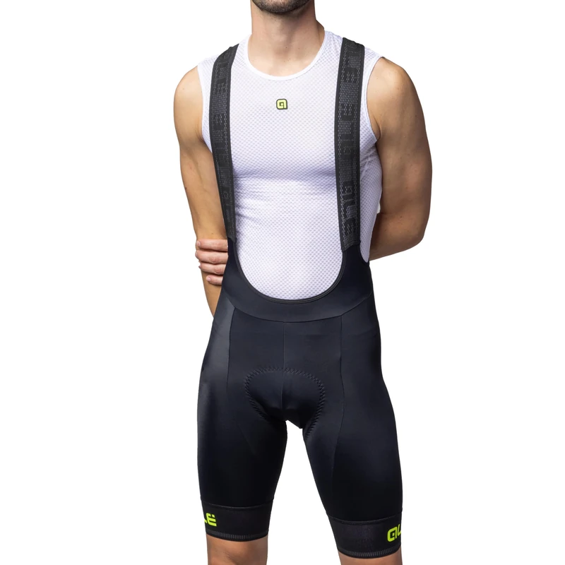 Alé Cycling Men's Pragma Corsa 2.0 Bib Shorts, Fluo Yellow, XL
