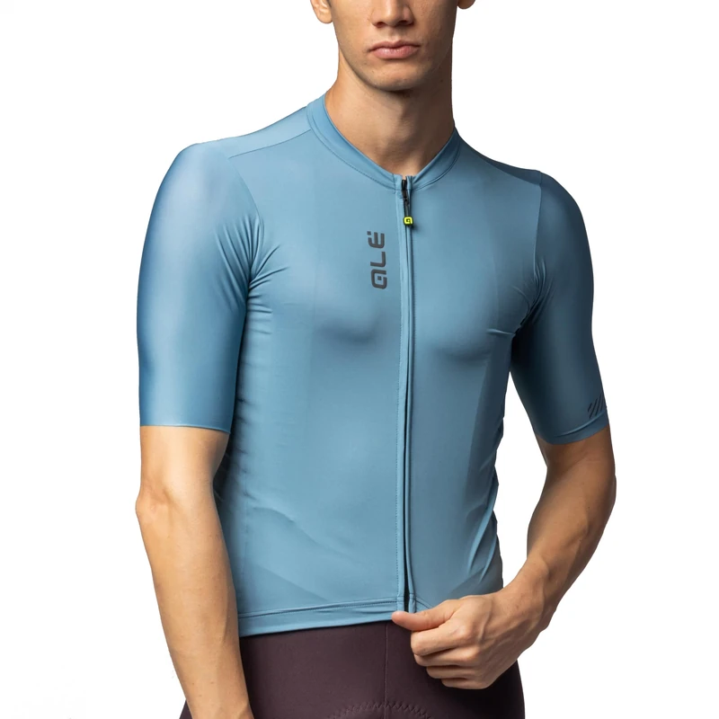 Alé Cycling Men's Pragma Colour Block Short Sleeve Cycling Jersey, Eucalyptus, XL